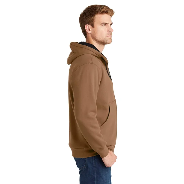 Cornerstone CS620 Heavyweight Full Zip with Thermal Lining Hooded Sweatshirt - Duck Brown - Xs