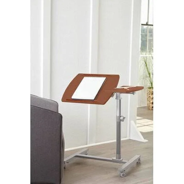 Macklin Adjustable Laptop Cart Upper Square Color: Cherry