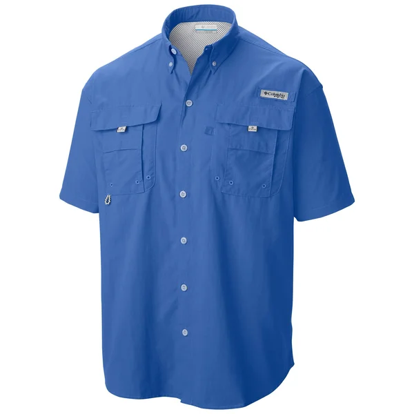 Columbia Men's PFG Bahama II Short Sleeve Shirt, Vivid Blue, 2X/Tall