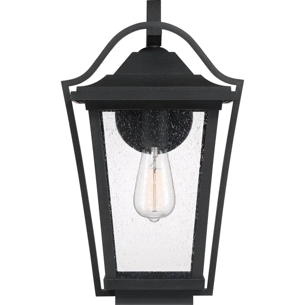 Quoizel DRS8411EK Darius 18.25 inch Outdoor Wall Lantern Traditional Plastic Earth Black Finish with Clear Seedy Glass