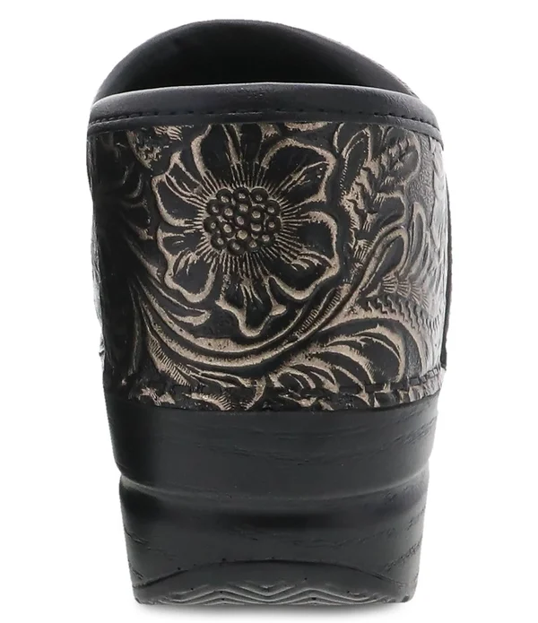 Dansko Women's Professional Black Antique Tooled Clog 40
