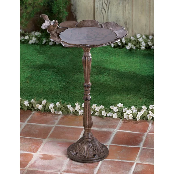 Zingz & Thingz Speckled Green Birdbath