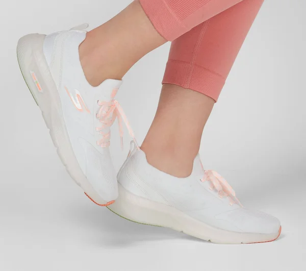 Skechers Women's GOrun Smart Hyper Sneaker, White/Orange
