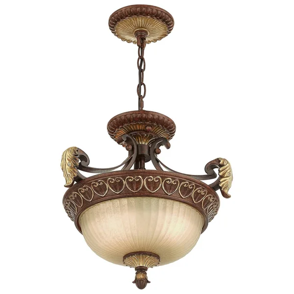 Livex Lighting Villa Verona 2 Light Convertible Chain Hang/Ceiling Mount, Bronze 8577-63