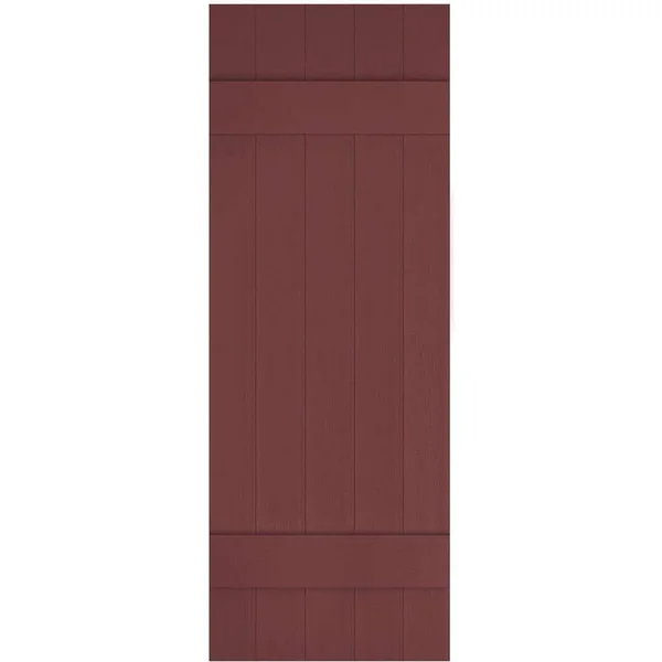 17 1/2 inchw x 49 inchh Lifetime Vinyl - Custom Five Board Joined (2 Batten), Board-n-Batten Shutters, w/Shutter-Loks (Per Pair)