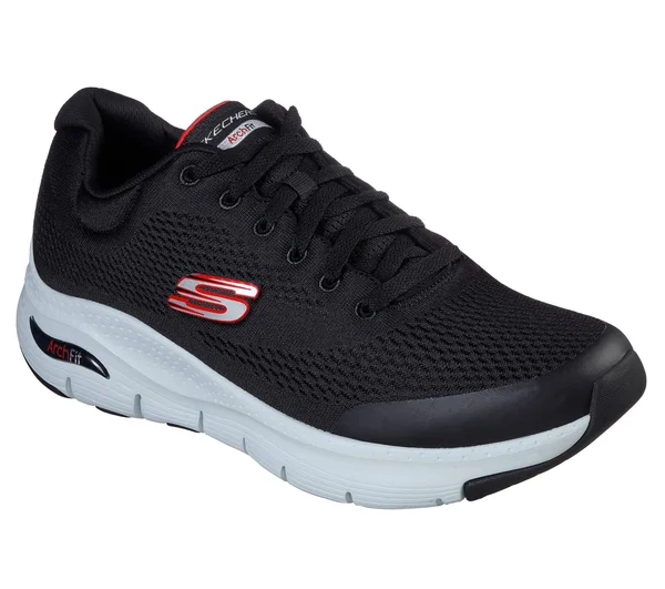 Skechers Men's Arch Fit Sneaker, Black/Red