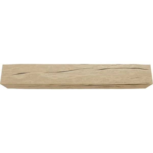Ekena Millwork MANURW04X08X36PP 4x22H x 8x22D x 36x22W Riverwood Faux Wood Fireplace Mantel - Natural Pine