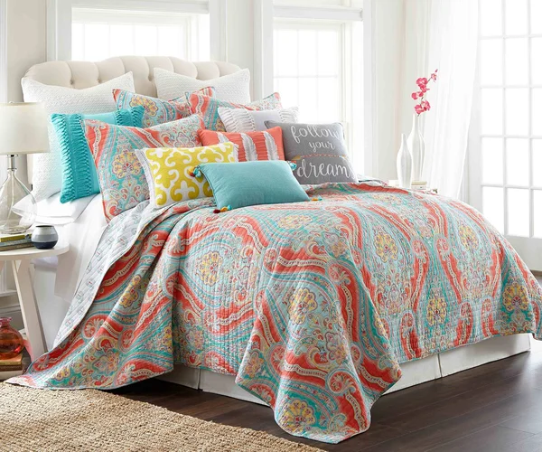 Levtex Home Greenwich Multi Quilt Reversible Set - Pink - Full/Queen