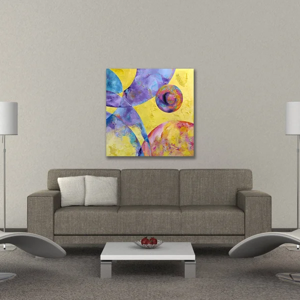 Tangletown Fine Art 24x22x24x22 We Are Not Alone by Evan Stuart Marshall Wall Art Print on Canvas Yellow