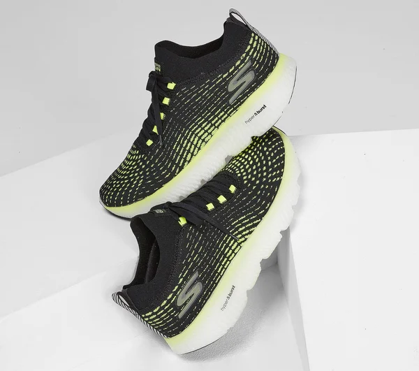 Skechers Men's Max Road 4 - Black/Lime, 12
