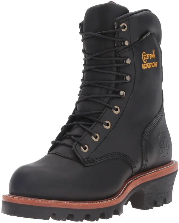 Chippewa Men's 9 Steel-Toe Waterproof Logger Boots - Black (7.5)