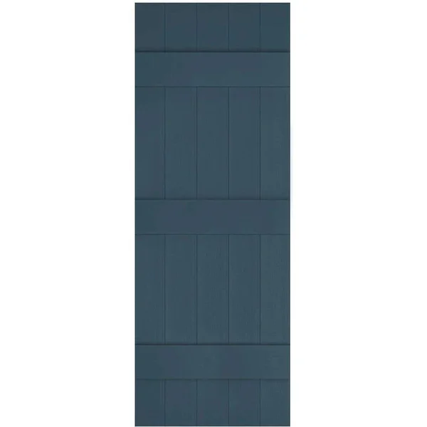 17 1/2 inchw x 58 inchh Lifetime Vinyl - Custom Five Board Joined (3 Batten), Board-n-Batten Shutters, w/Shutter-Loks (Per Pair)