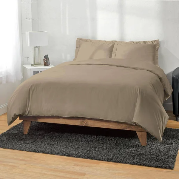 eLuxury 650 Thread Count Egyptian Cotton Duvet Cover Set, King/Calking