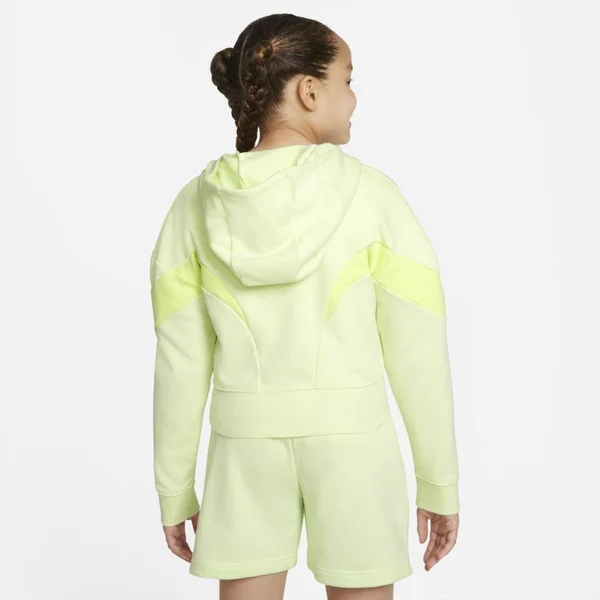 Nike Big Girls& Air Full-Zip Hoodie - Yellow, Size: Large