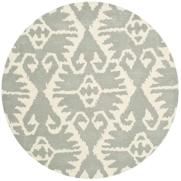 Safavieh Wyndham Wyd323 Grey/Ivory 7& x 7& Round Area Rug