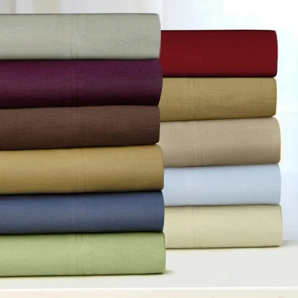Tribeca Living Luxury Solid Flannel Sheets - King Flat - Green