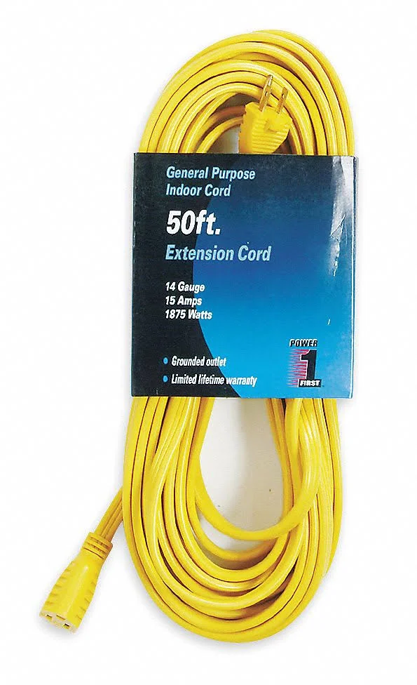 Power First 1FD61 50 ft. 14/3 Extension Cord SPT-3