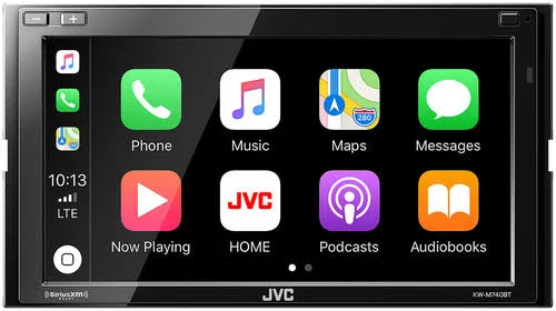 JVC Kw-m740bt Compatible with CarPlay, Android Auto 2-DIN AV Receiver (No CD Drive) with Back Up Camera