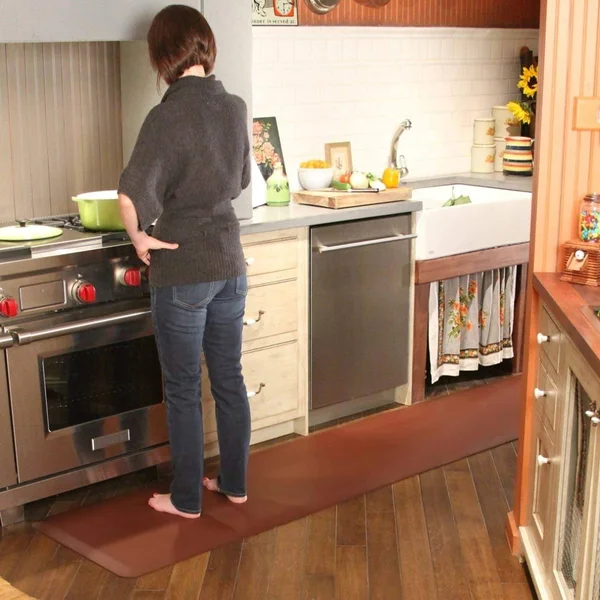 WellnessMats Anti-Fatigue Puzzle Set Kitchen Mat - Granite Gold - 7.5& x 2&