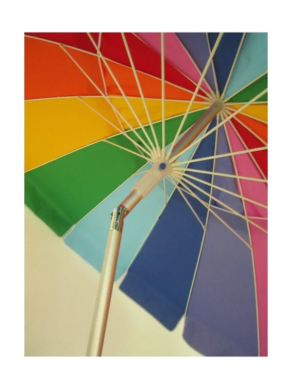 Impact Canopy Beach Umbrella Rainbow Color with Carry Bag - 8 Foot