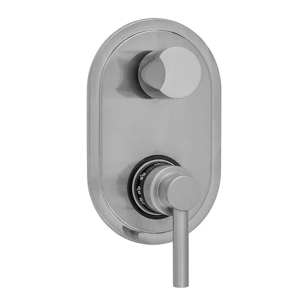 Jaclo T8572-TRIM-ULB Oval Plate with Low Lever Thermostatic Valve with Thumb Built-in 2-Way or 3-Way Diverter/Volume Controls Un