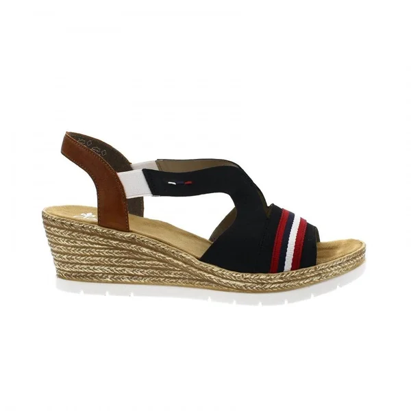 Rieker 619S6-14 Navy Womens Sandals 42 EU