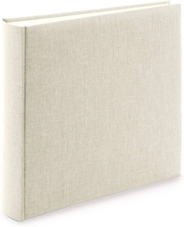 Goldbuch Photo Album Summertime Trend 2 - 30 x 31 cm with 100 White Pages with Pergamine Dividers, Linen, Beige, 31605