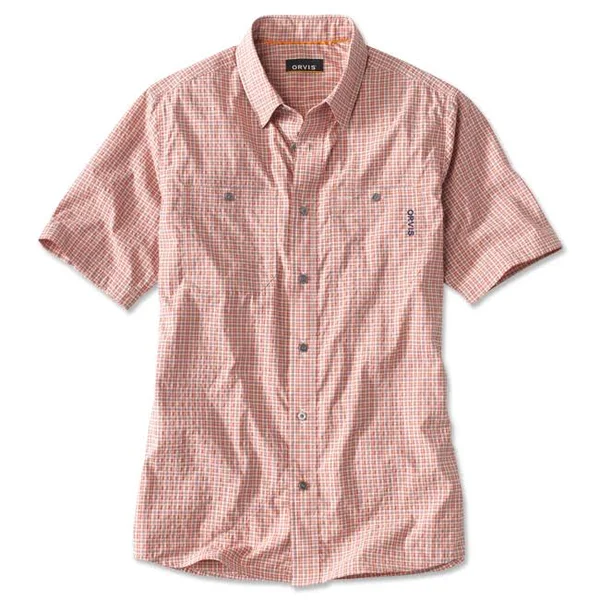 Johnson Fork Short-Sleeved Tech Shirt for Men - Washed Sienna, Size Large, Orvis