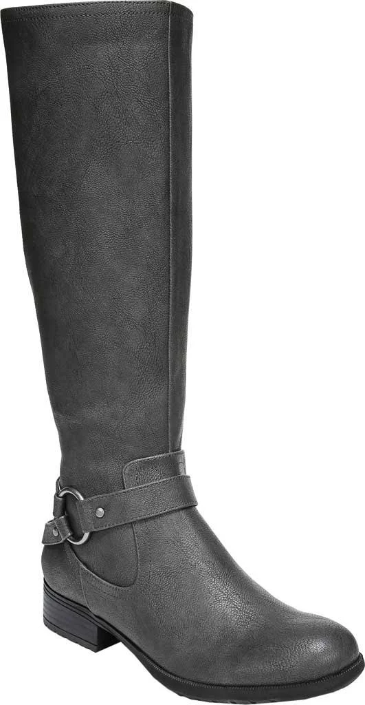 LifeStride Women's X-Felicity Riding Boot, Dark Grey Synthetic