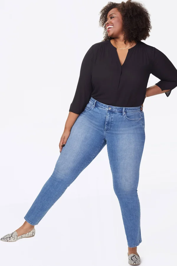 Nydj Women's Sheri Slim Jeans in Plus Size - Brickell - Blue - 16W