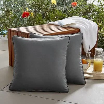 Wrought Studio Mcmillian Indoor/Outdoor Throw Pillow (Set of 2), Green
