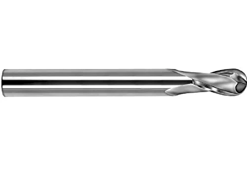 SGS 32216 59B 2 Flute Ball End Long Reach General Purpose End Mill, Titanium Nitride Coating, 5/8x22 Cutting Diameter, 1-1/8x22