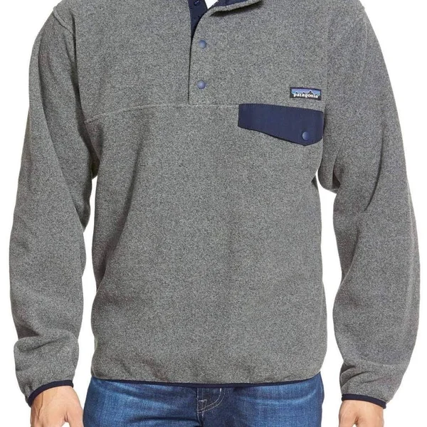Patagonia Lightweight Synchilla Snap-T Pullover Men's- Stone Blue