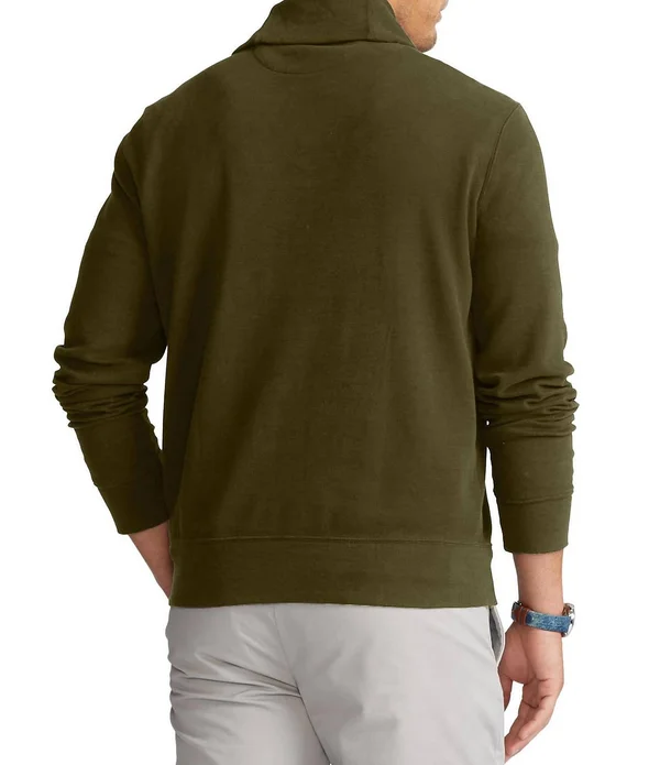 Polo Ralph Lauren Luxury Jersey Shawl Pullover, Mens, S, Aviator Navy