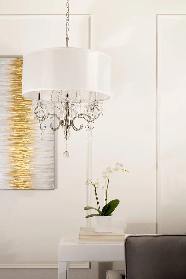 Ok Lighting OK-5109h Crystal Silver Chandelier
