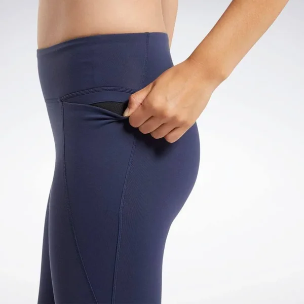 Reebok Women's Lux 2 Graphic Training Tights in Blue/Vector Navy Size X-Small - Polyester/Spandex/Jacquard