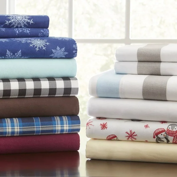 Pointehaven Superior Weight Cotton Flannel Sheet Set - Aqua - California King
