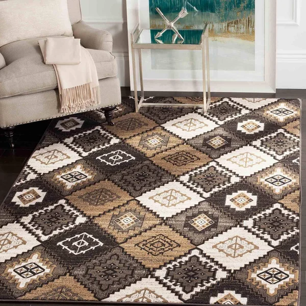 Vintage Rug Black Ivory 6&7x22x6&7x22 Round Safavieh