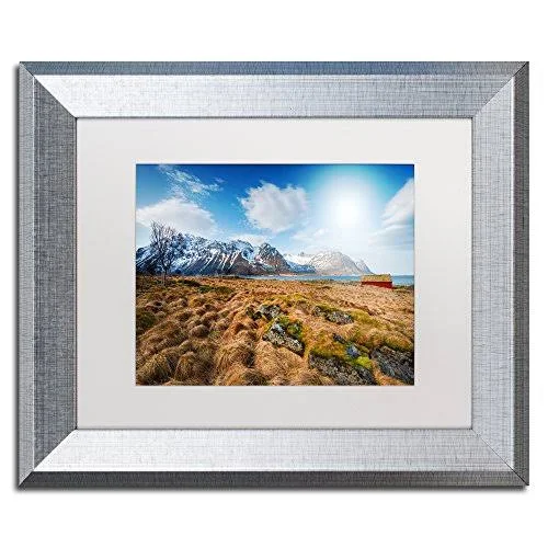 Walk Alone by Philippe Sainte-Laudy Matted Framed Photographic Print - Size: 11x22 H x 14x22 W x 0.5x22 D - Frame Color: Silver