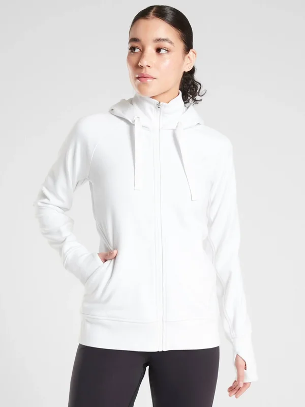 Athleta Women's Triumph Hoodie White Petite Size Xs