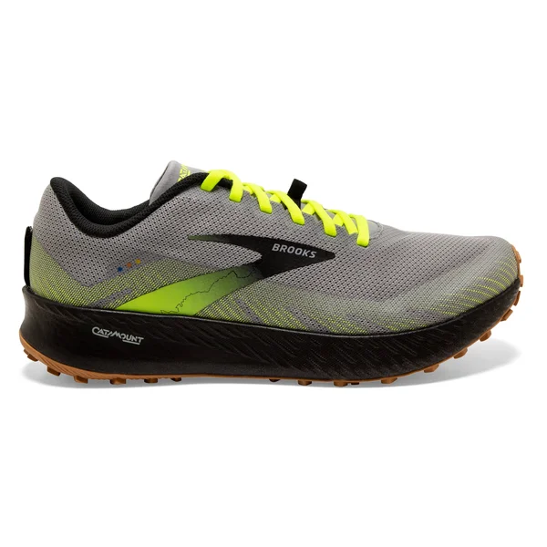 Brooks Catamount Trail Running Shoe - Men's Grey/Nightlife/Black, 11.5