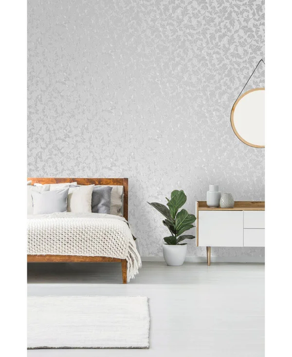 Milan Scroll Grey Wallpaper