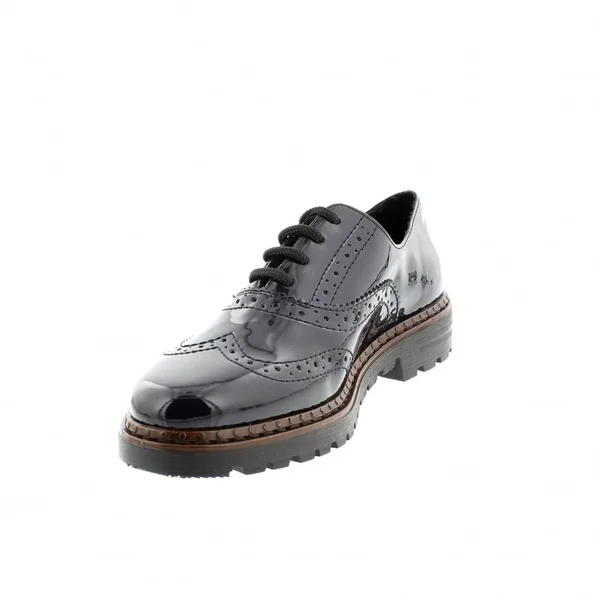 Rieker 54812-45 Ladies Brogue Shoes Dark Blue: EU 40