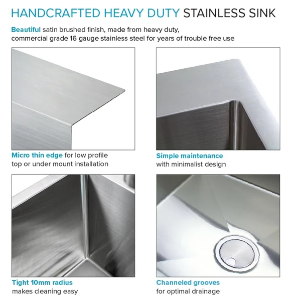 Transolid 25 in. x 22 in. x 12 in. Stainless Steel Drop-In or Undermount Laundry/Utility Sink Kit with Faucet and Accessories - S