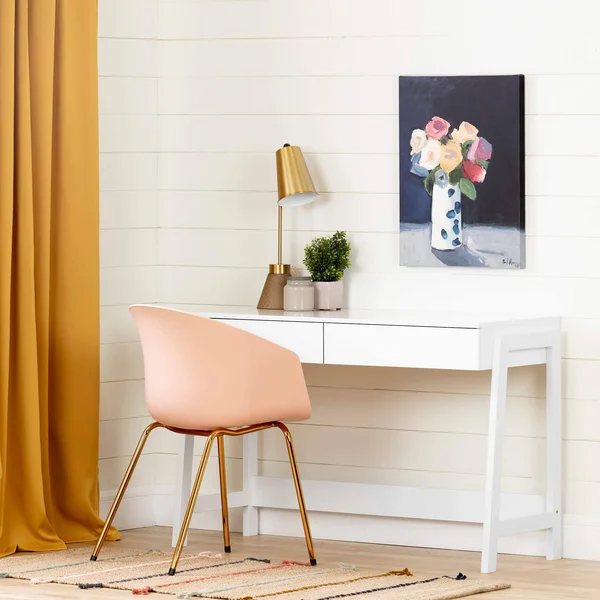 South Shore Liney Secretary Desk - White