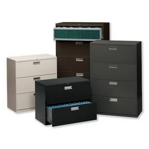Alera Five-Drawer Lateral File Cabinet, 36W x 19.25d x 67h, Charcoal
