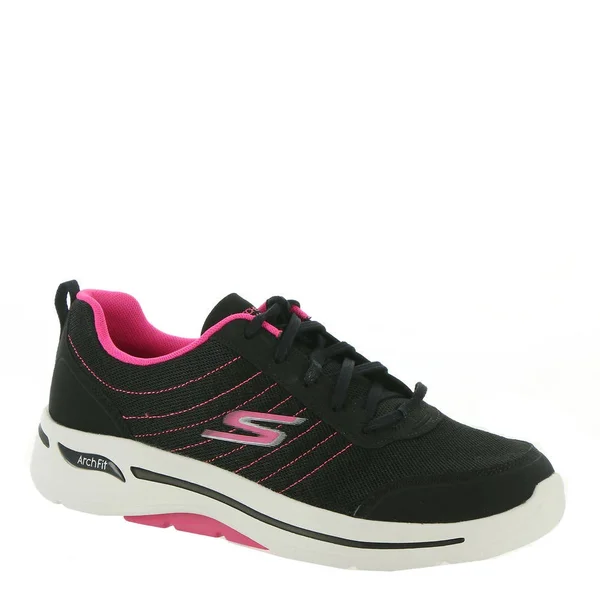 Skechers Performance Go Walk Arch Fit-True Vision-124484 - Womens 10.5 Black Walking Medium