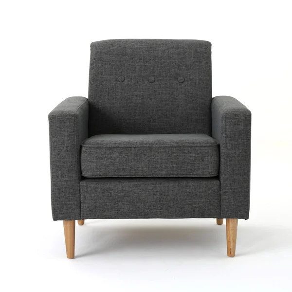 Noble House Sawyer Club Chair in Gray and Natural