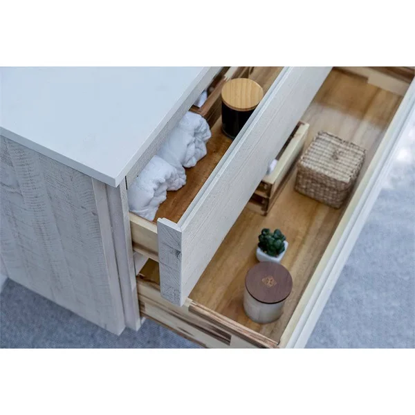 Fresca Stella 29x22 Wall Hung Single Bathroom Cabinet in Rustic White