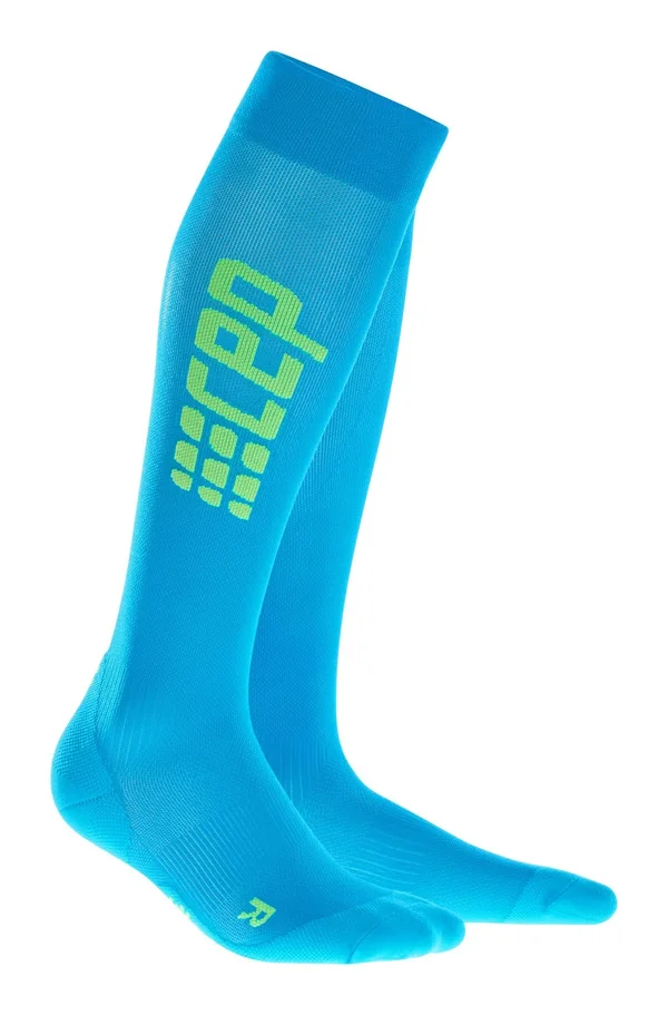 CEP Men's Ultralight Socks, Electric Blue/Green, 4